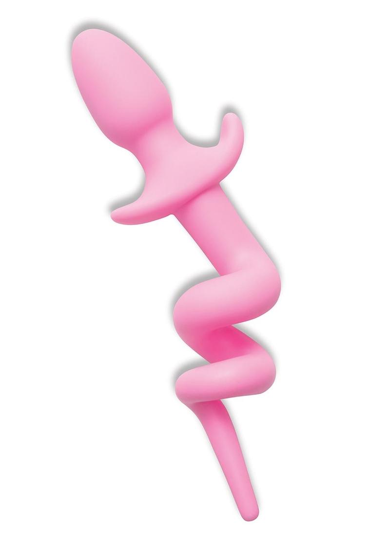 WhipSmart Play Tails Silicone Piggy Tail - Pink - 3in