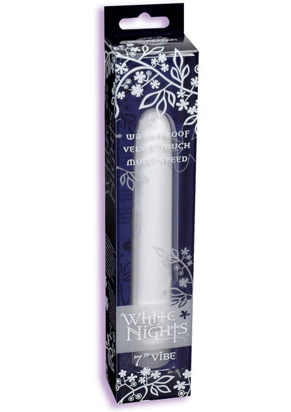 White Nights Velvet Touch Vibrator Waterproof - White - 7in