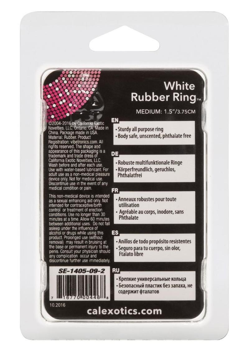 White Rubber Cock Ring