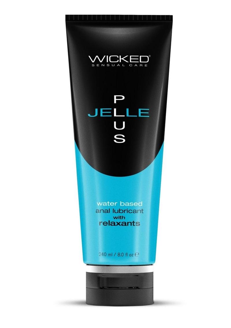 Wicked Jelle Plus Water Based Anal Lubricant with Relaxants - 8oz