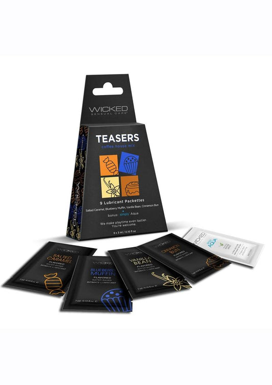 Wicked Teasers Coffee House Lubricant Packettes (8 Pack) - Assorted Flavors