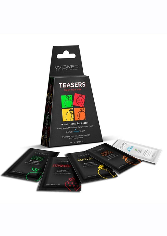 Wicked Teasers Fresh Fruit Lubricant Packettes (8 Pack) - Assorted Flavors