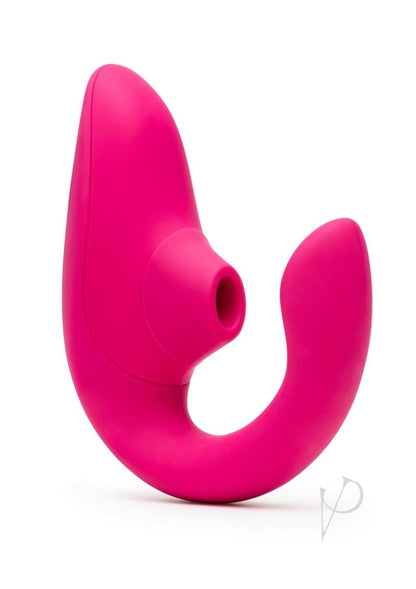 Womanizer Blend Rechargeable Silicone Vibrator with Clitoral Stimulator - Vibrant - Pink