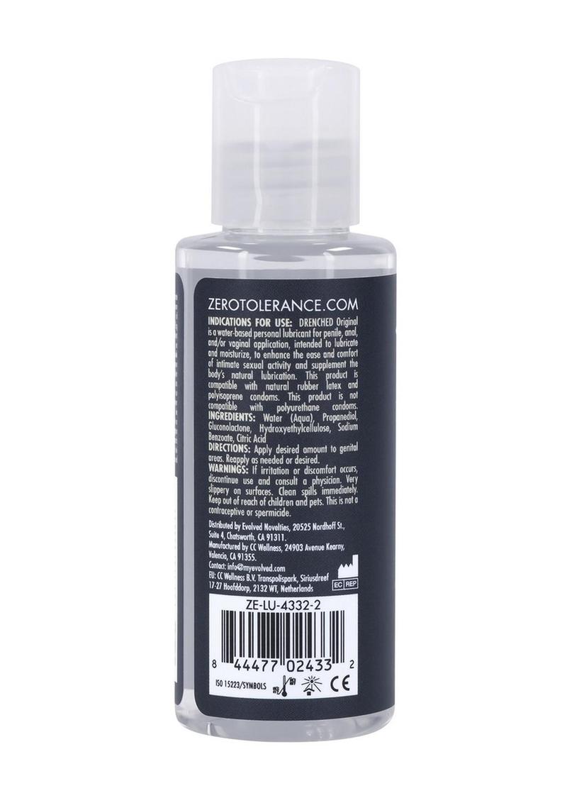 Zero Tolerance Drenched Original Water Based Lubricant - 2oz