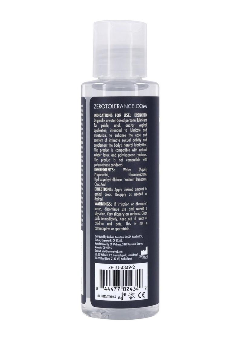 Zero Tolerance Drenched Original Water Based Lubricant - 4oz