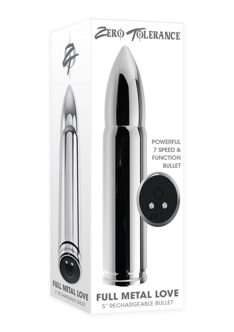 Zero Tolerance Full Metal Love Rechargeable Bullet - Silver