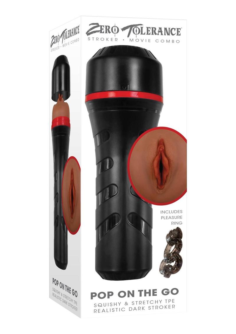 Zero Tolerance Pop On The Go Realistic Vagina Stroker - Chocolate