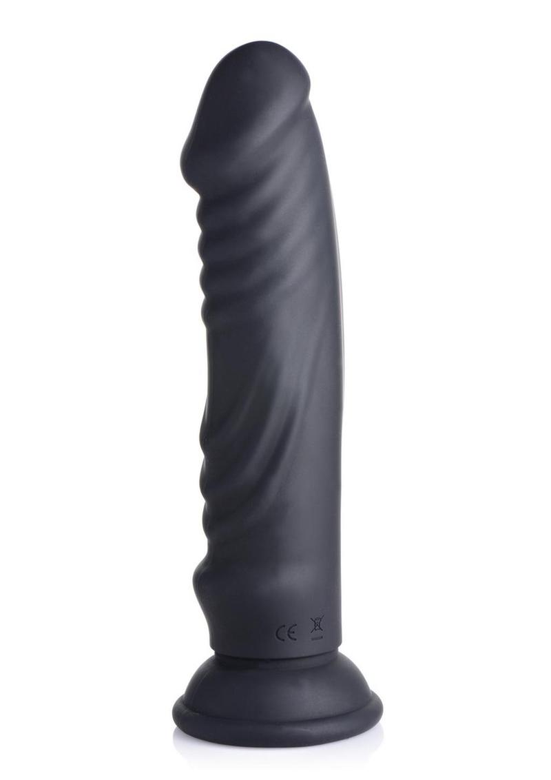 Zeus Vibrating and E-Stim Rechargeable Silicone Dildo with Remote Control