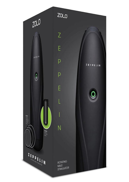 ZOLO Zeppelin Rotating Simulator Masturbator with Bullet - Black